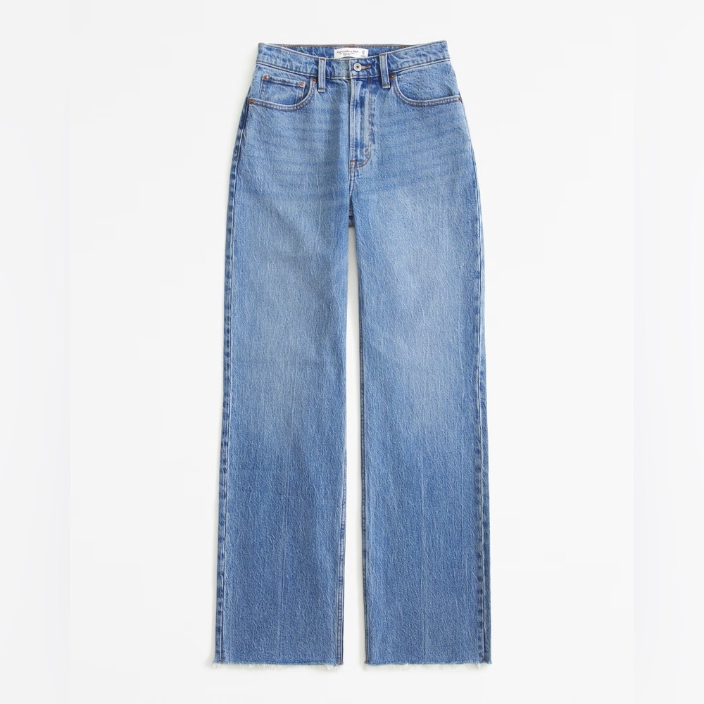 Abercrombie and Fitch Curve Love High Rise 90s Relaxed Jean in Size 25 Regular